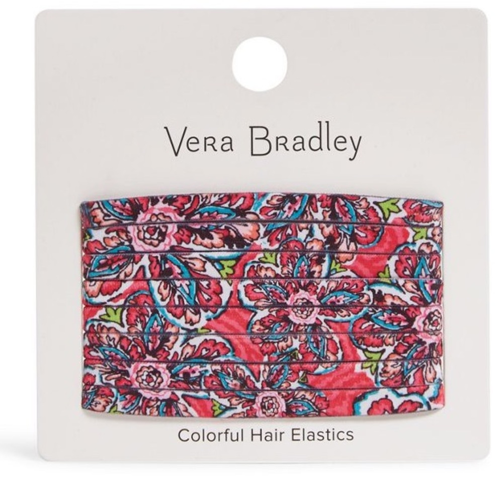 Vera Bradly Stretch Hair Elastics Sunburst Floral, Pink